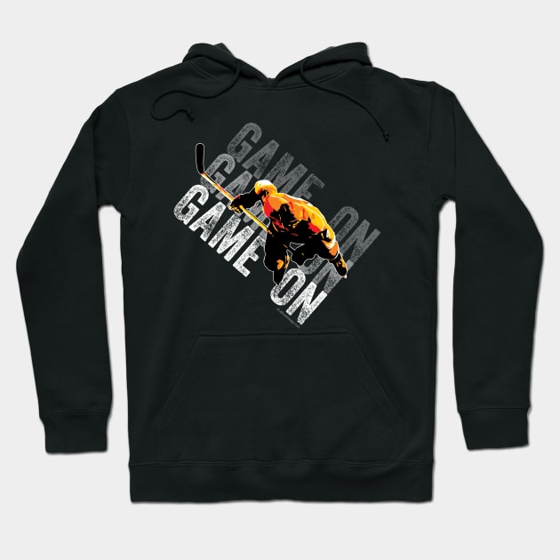 Game On - hockey fan Hoodie by eBrushDesign